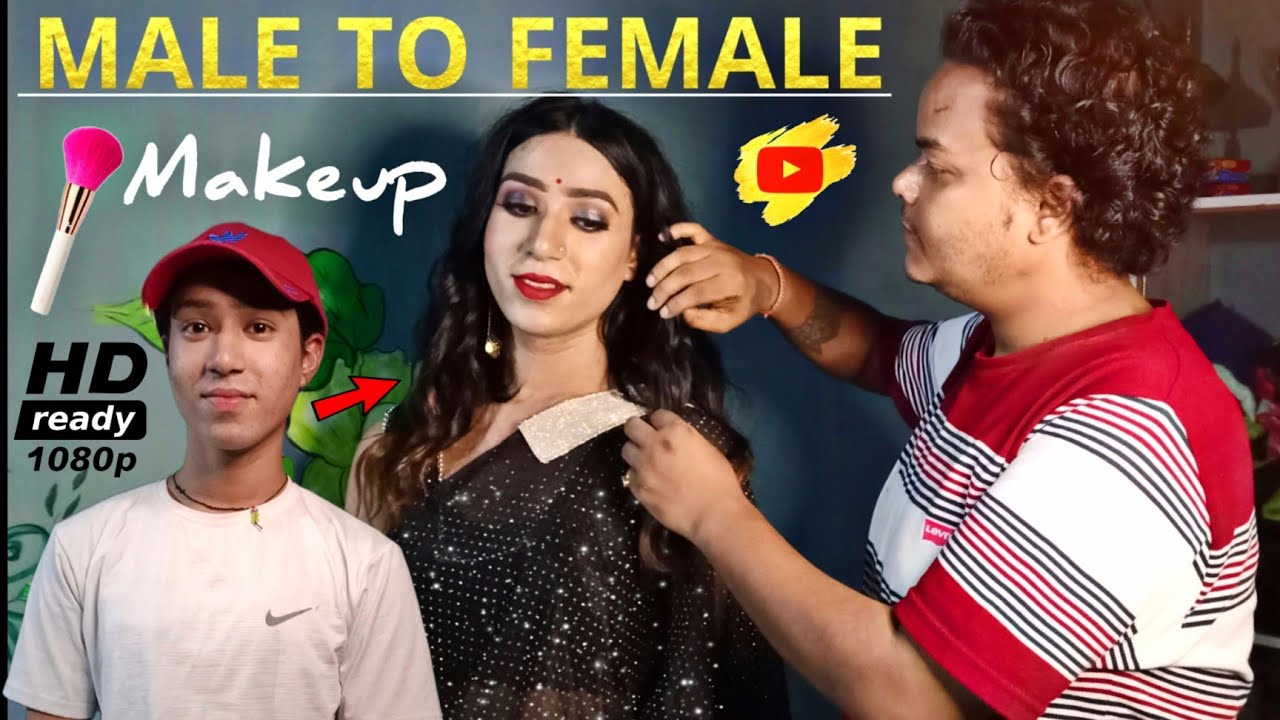 male to female makeup//2022 makeup by gb bikhoya
