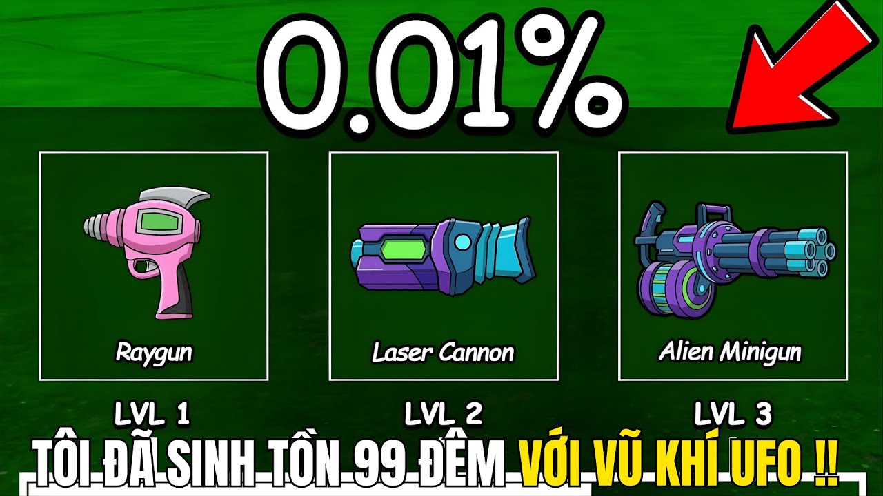 Tôi Đã Sinh Tồn Suốt 99 Đêm Với Vũ Khí UFO Nâng Cấp Trong Roblox 99 Night In The Forest...casau