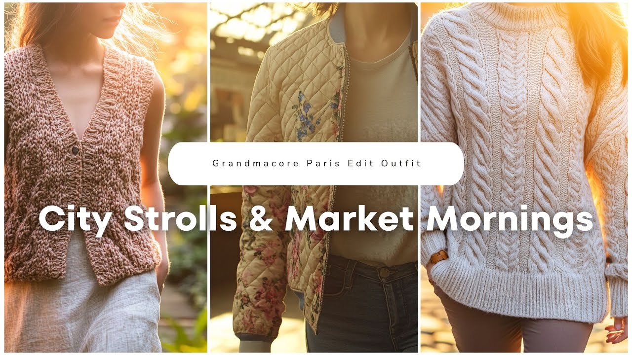 ✨ Grandmacore Paris Edit Outfit Inspirations for City Strolls & Market Mornings! 👒