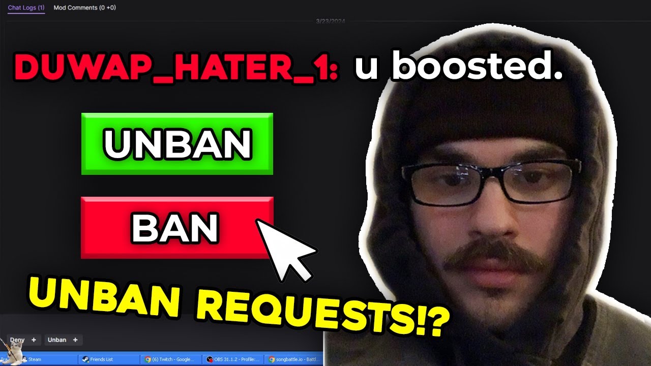 Duwap Can't Stop Laughing Going Through His Unban Requests...