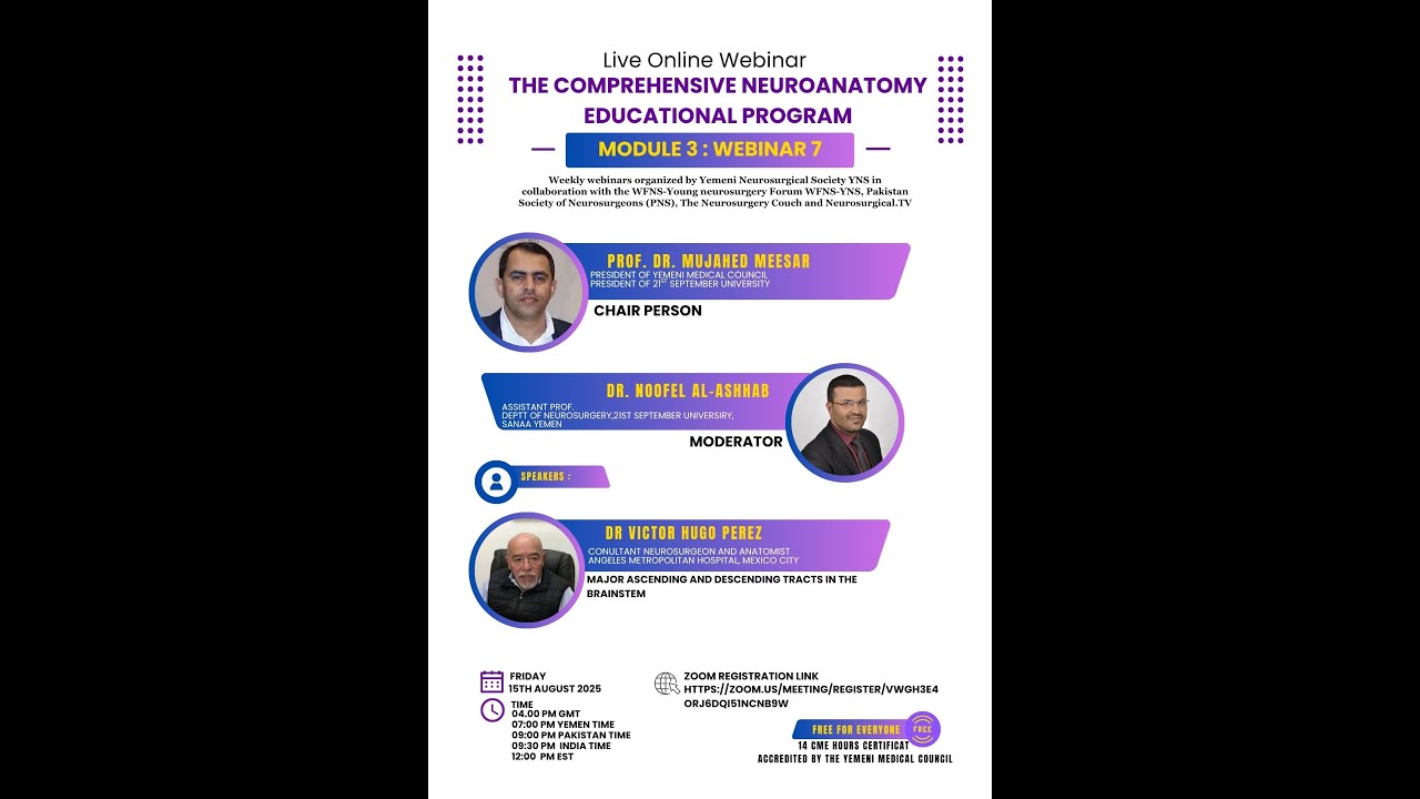 Dr Victor Hugu Perez (Major Ascending and Descending Tracts in the Brainstem)