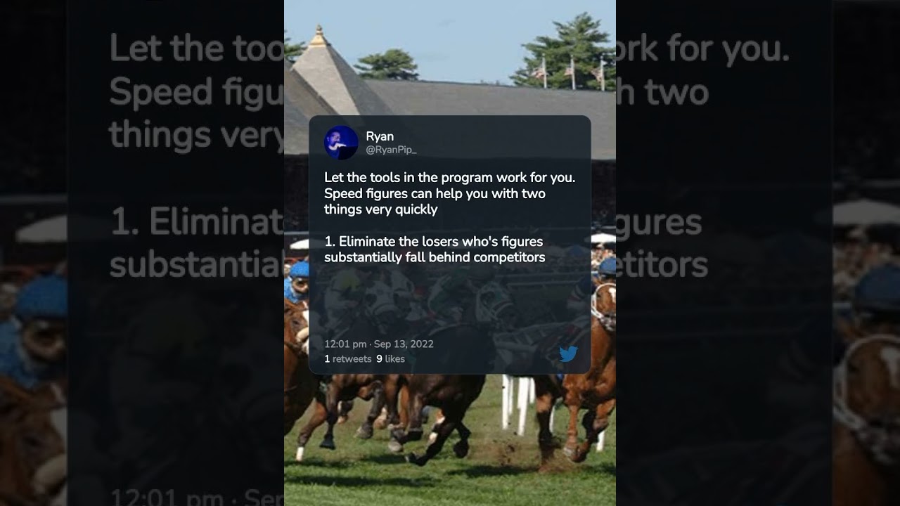 Using Speed Figures For Horse Racing