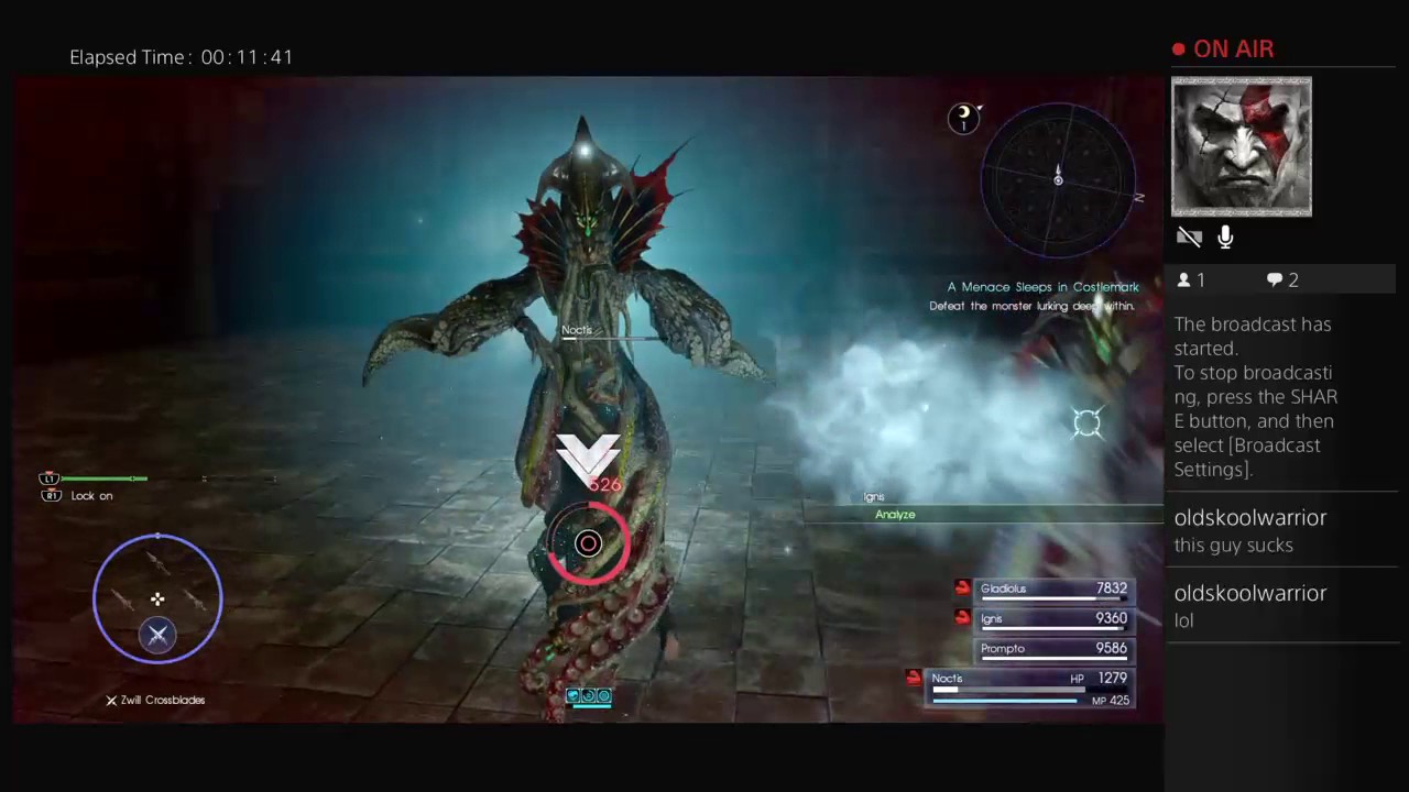 ff15 menace sleeps in costlemark