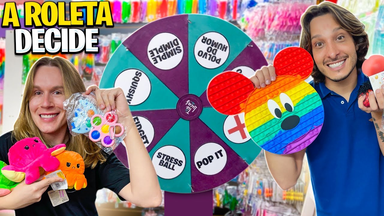 A ROLETA MISTERIOSA DECIDIU AS COMPRINHAS DE FIDGET TOYS | TIO LUCAS E GEAN