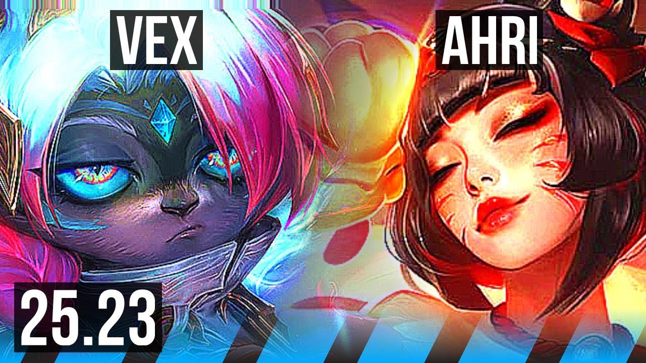 VEX vs AHRI (MID) | 10 solo kills, Legendary | KR Master | 25.23
