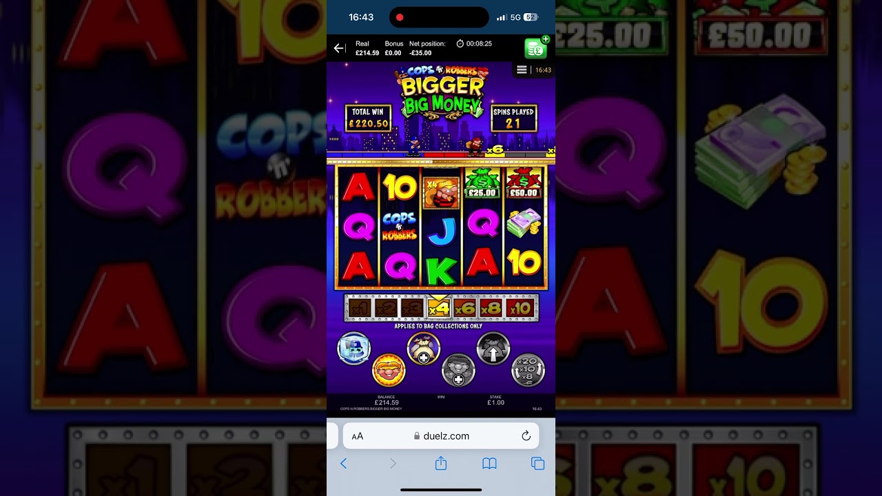 First play on cops and robber bigger big money - 5 scatter huge bonus