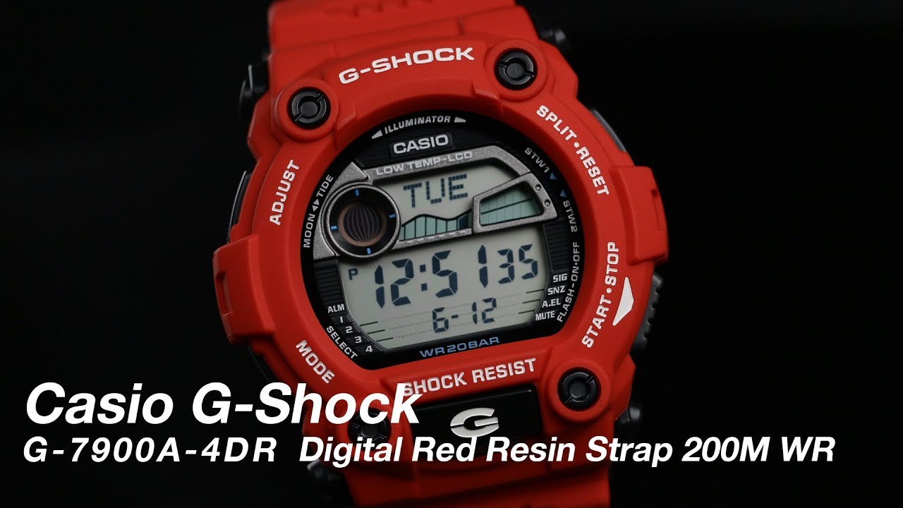 Casio G-Shock G-7900A-4DR Digital Dial Red Resin Band