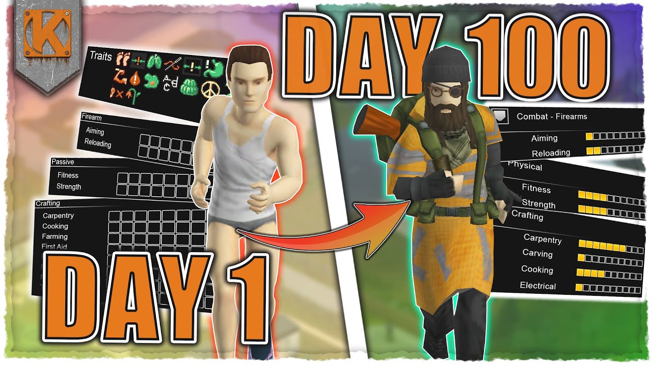 I Survived 100 Days as the Weakest Character in Project Zomboid B42