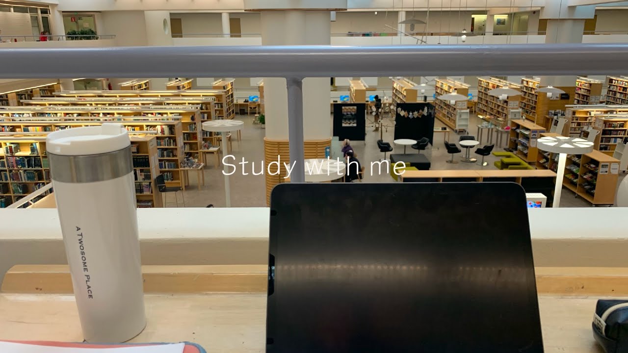 Study with me #0 Let’s study together in Finnish library (No music)