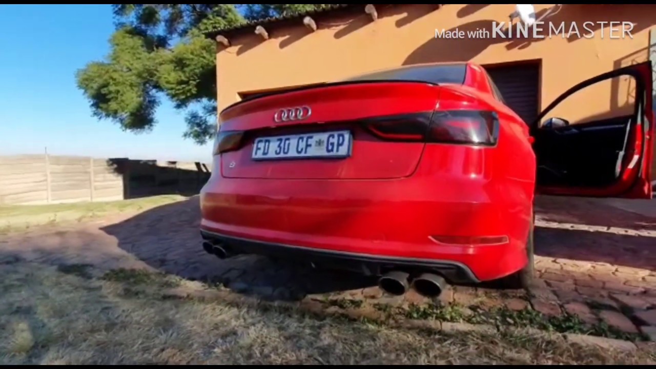 AudiS3 milltek exhaust before and after removal of small silencer box