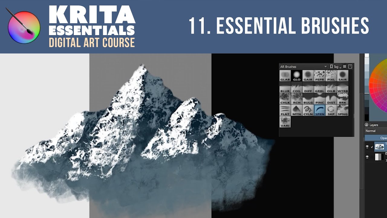 Custom Krita Brushes for Painting - Krita Tutorial for Beginners (Lesson 11) 🖌️