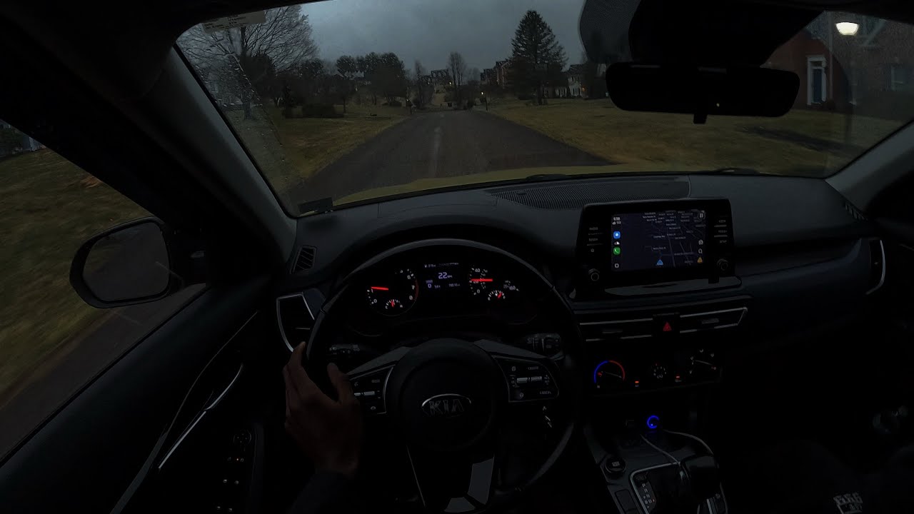 slightly rainy asmr | night city backroads and highway POV driving 