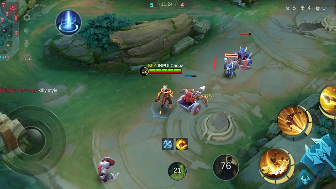 The game started with dodge Chou vs freestyle chou