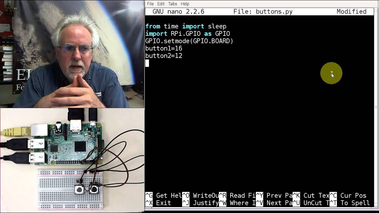 Raspberry Pi LESSON 29: Using GPIO pins as Inputs and Reading them in Python