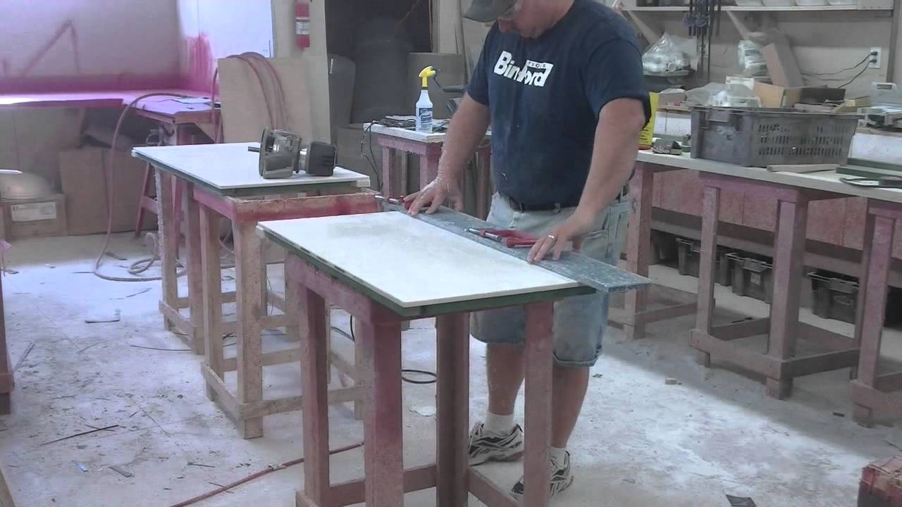 Time Lapse video making of 2 solid surface vanity countertops