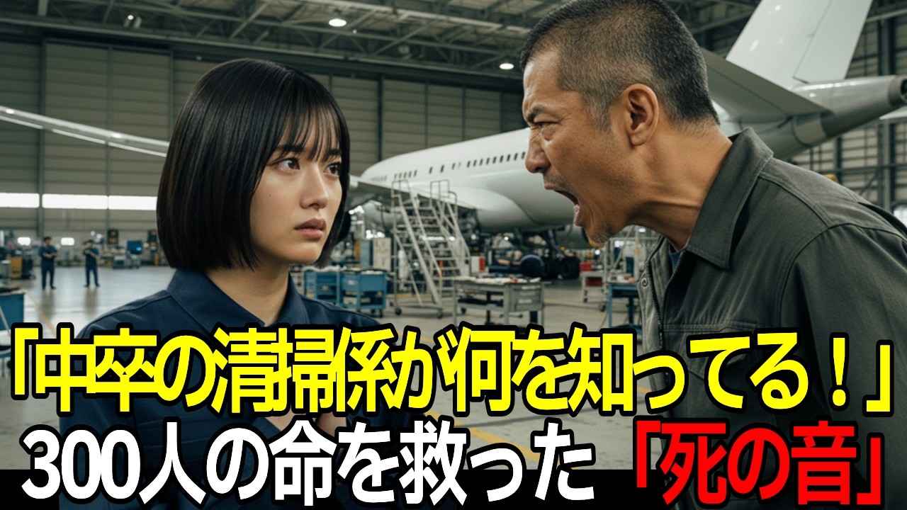 中卒24歳の清掃係は嘲笑された。「この飛行機を止めてください」→翌朝、航空整備工場で前代未聞の…【感動する話】