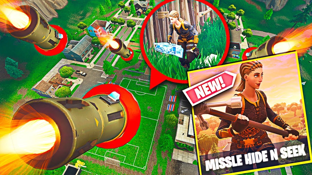 Fortnite ITA - NASCONDINO CON IL MISSILE GUIDATO IN 4!!