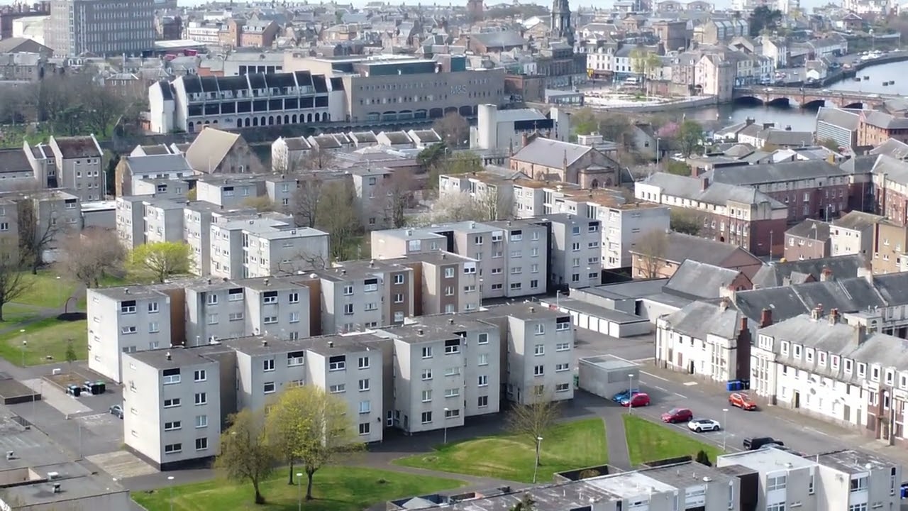 Ayr Racecourse and surrounding area on Scottish Grand National Day