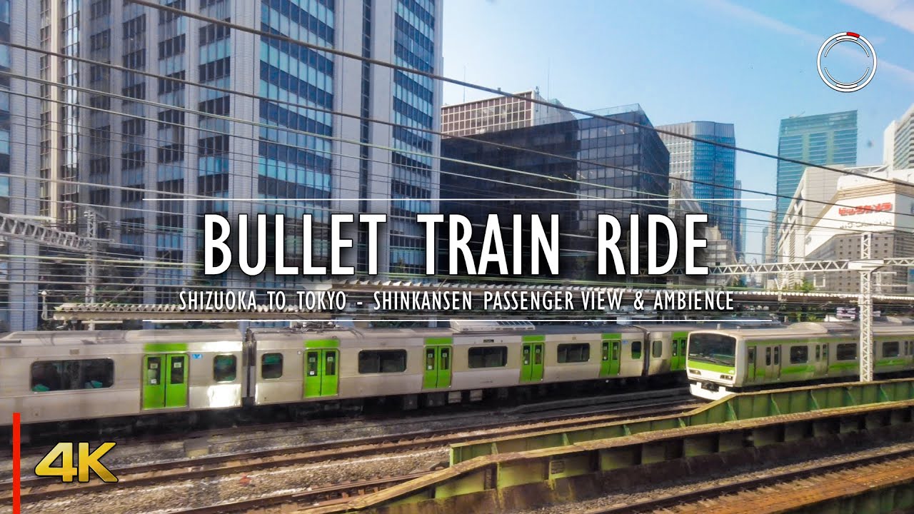 Bullet Train Ride | Tokaido-Sanyo Shinkansen Passenger View (Shizuoka to Tokyo, Japan) | OmniHour