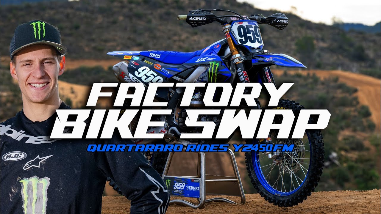FACTORY BIKE SWAP! Fabio QUARTARARO rides Maxime RENAUX's FACTORY YZ450FM