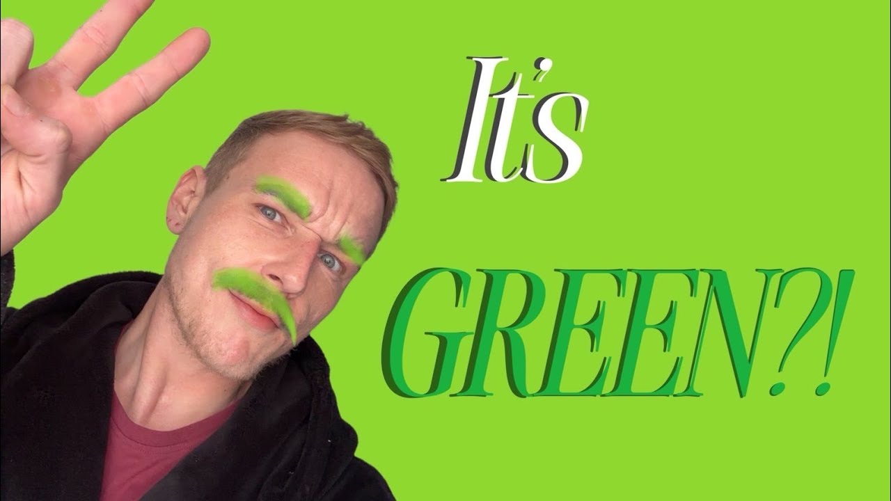 I dyed my moustache and now it’s GREEN😩