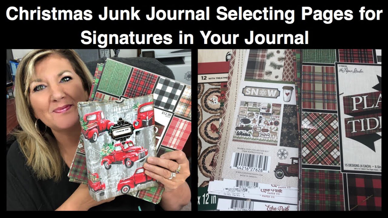 Christmas Junk Journal Selecting Pages for Signatures in Your Journal