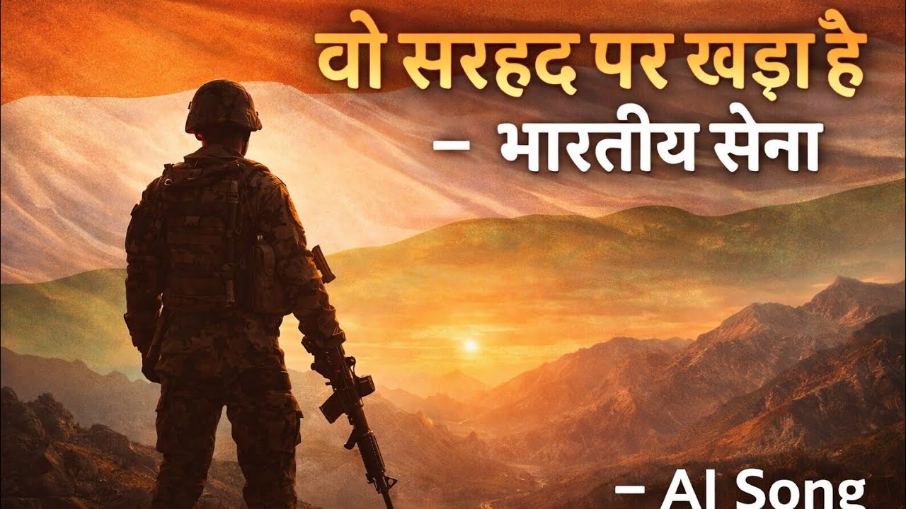 सीमा पर खड़ा मेरा भाई 🇮🇳 | Emotional Army AI Song | Hindi Desh Bhakti Song #AISong #ArmySong 