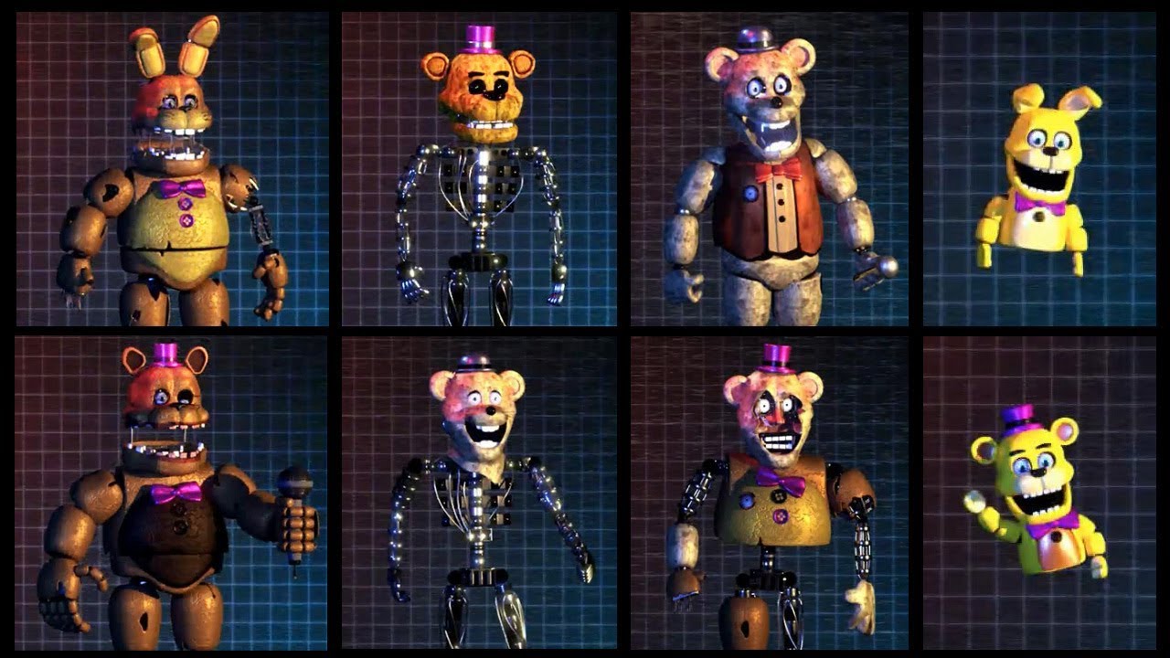 Fredbear's Fright - All Animatronics & Extras