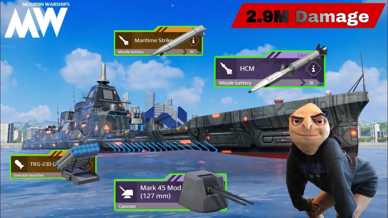 JS Amagi Deadliest Cruiser With 2.9M Damage & 5 Kills ☠️ - Modern Warships