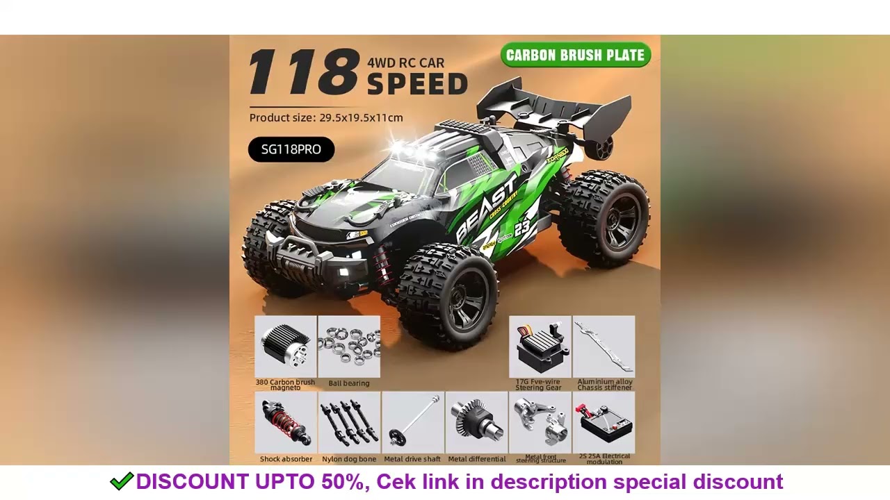 ZLL SG118 PRO 1:16 35km/h 4WD RC Car High Drift Speed Off Road Vehicle 1:16 Full Scale Professional