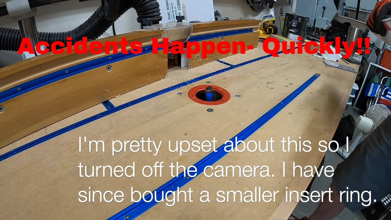 Part 6 Shop Remodel-  OverArm Blade Guard Fully Restored and Installed Plus (Router Table Accident)!