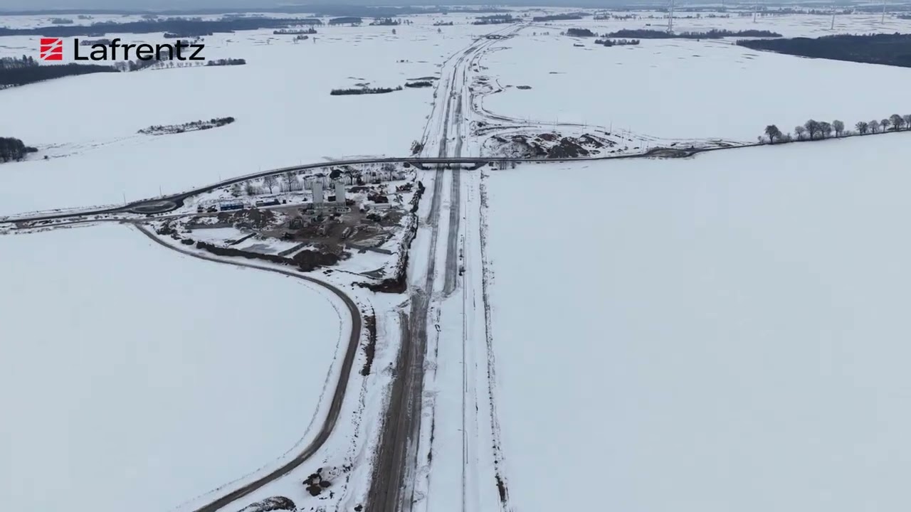 Budowa drogi ekspresowej S6 Bobrowniki - Skórowo  - Styczeń 2026 - film z powietrza