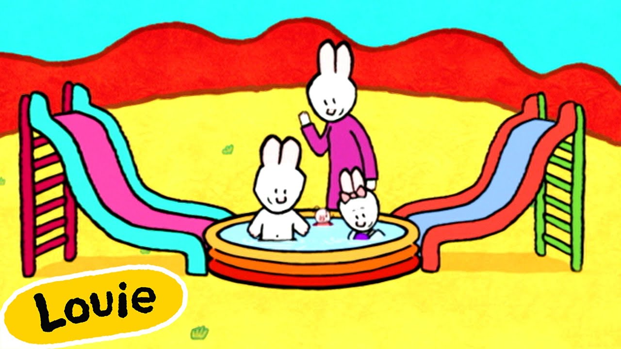 Louie, Draw Me A Slide  🎨 ✐ Drawing Videos For Kids ✐ | Cartoons for Kids