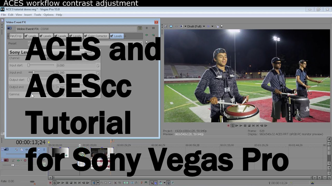 ACES and ACEScc Intro and Tutorial for Vegas Pro