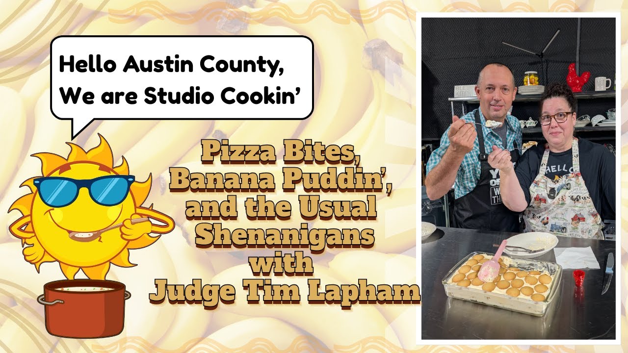 Studio Cookin’ –Pizza Bites and Good ol’ Nanna Puddin’ – With Judge Tim Lapham