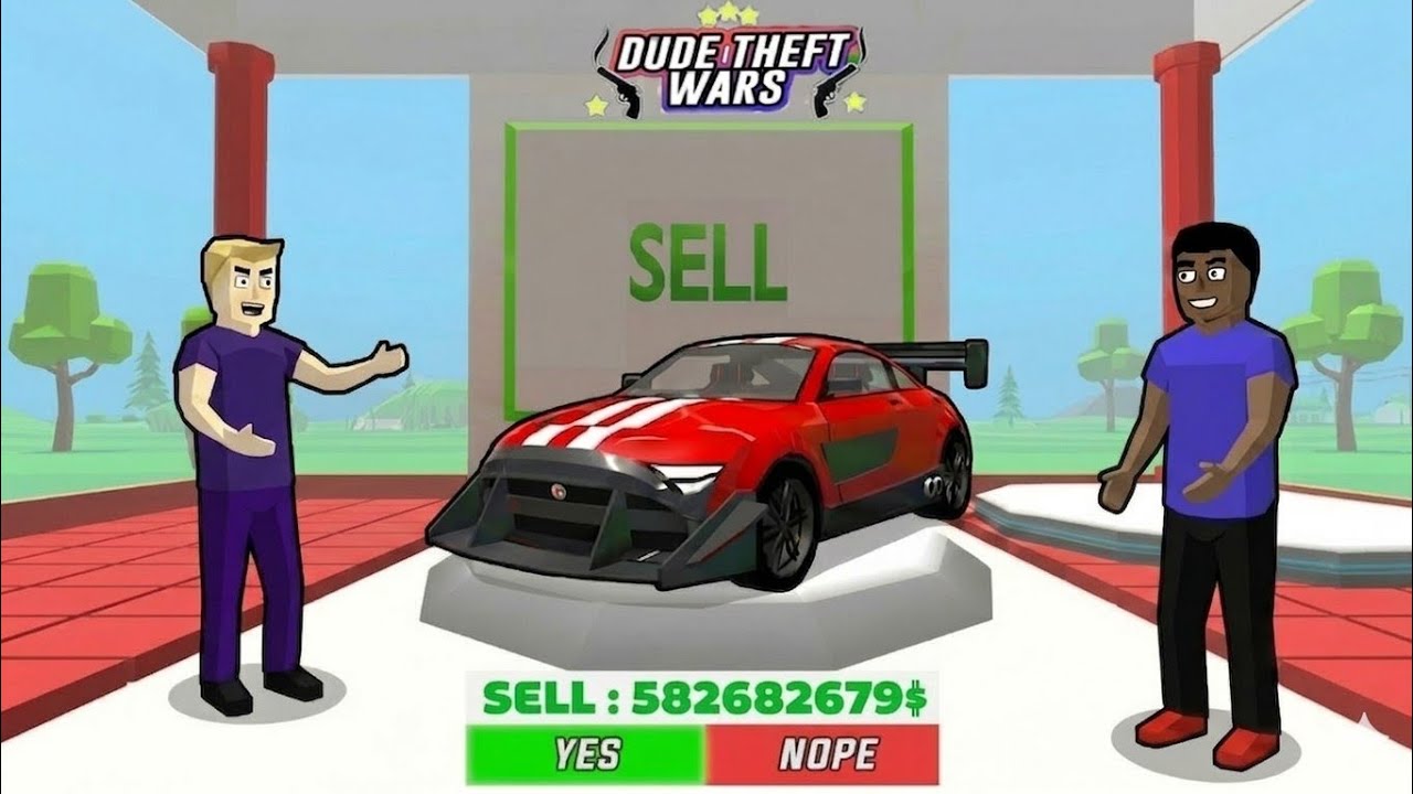 Jack Selling The Expensive Sports Car With Unlimited Money in Dude Theft Wars.😱😍