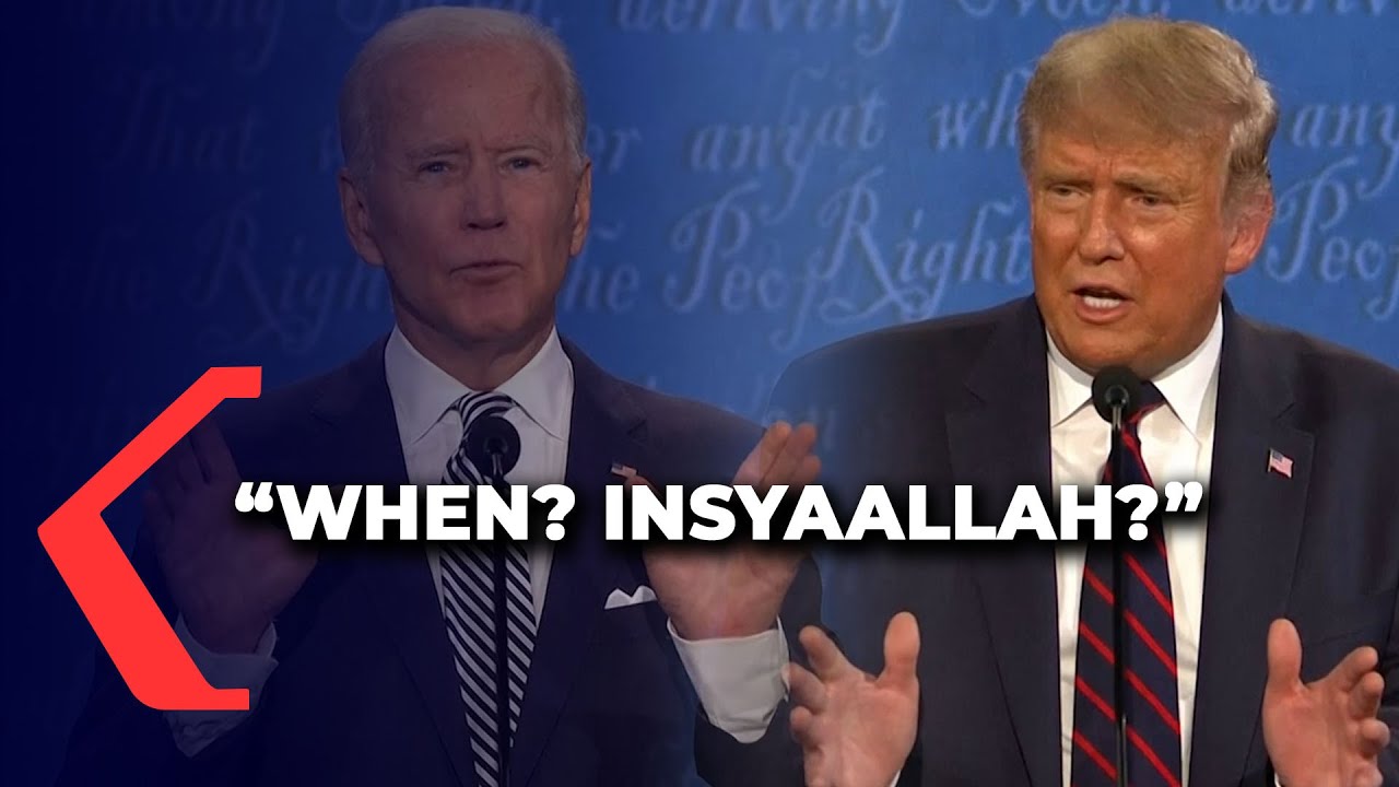 Momen Joe Biden Ucap Insyaallah Sindir Trump di Debat Capres AS