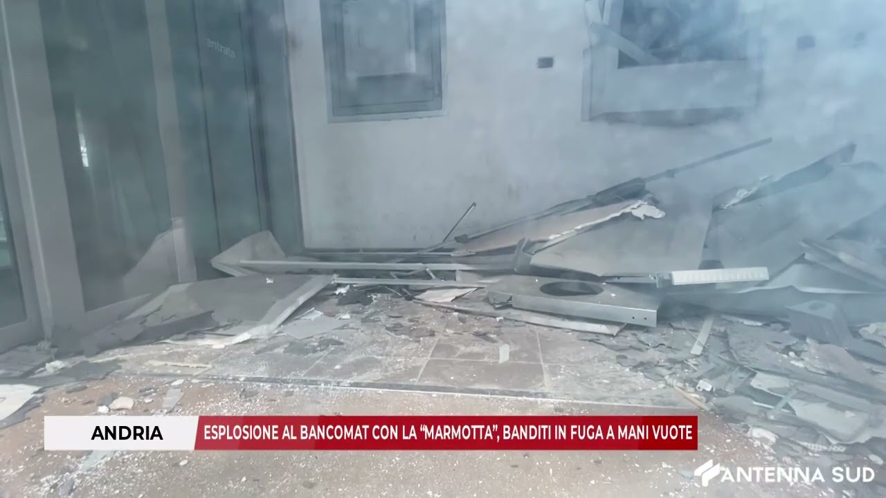 14 AGOSTO 2025 - ANDRIA: ESPLOSIONE AL BANCOMAT CON LA “MARMOTTA”, BANDITI IN FUGA A MANI VUOTE