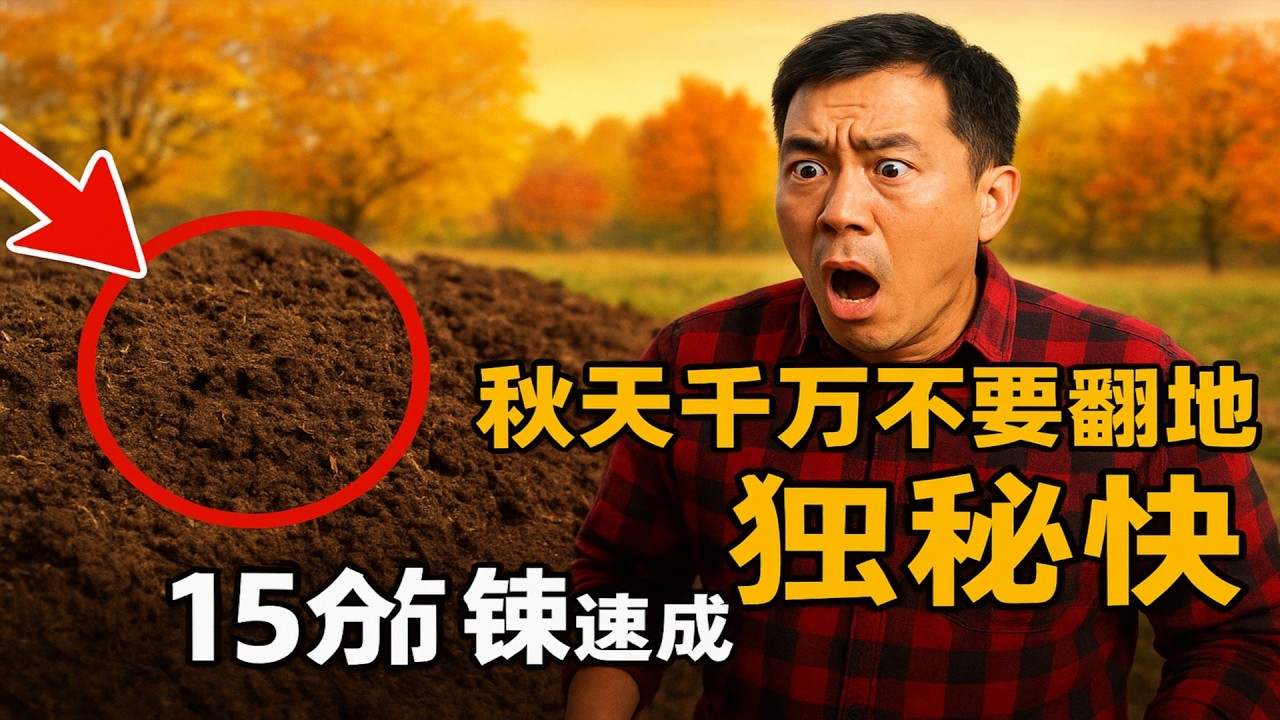 秋天千万不要翻地！🤫 独家秘诀：15分钟速成越冬菜地