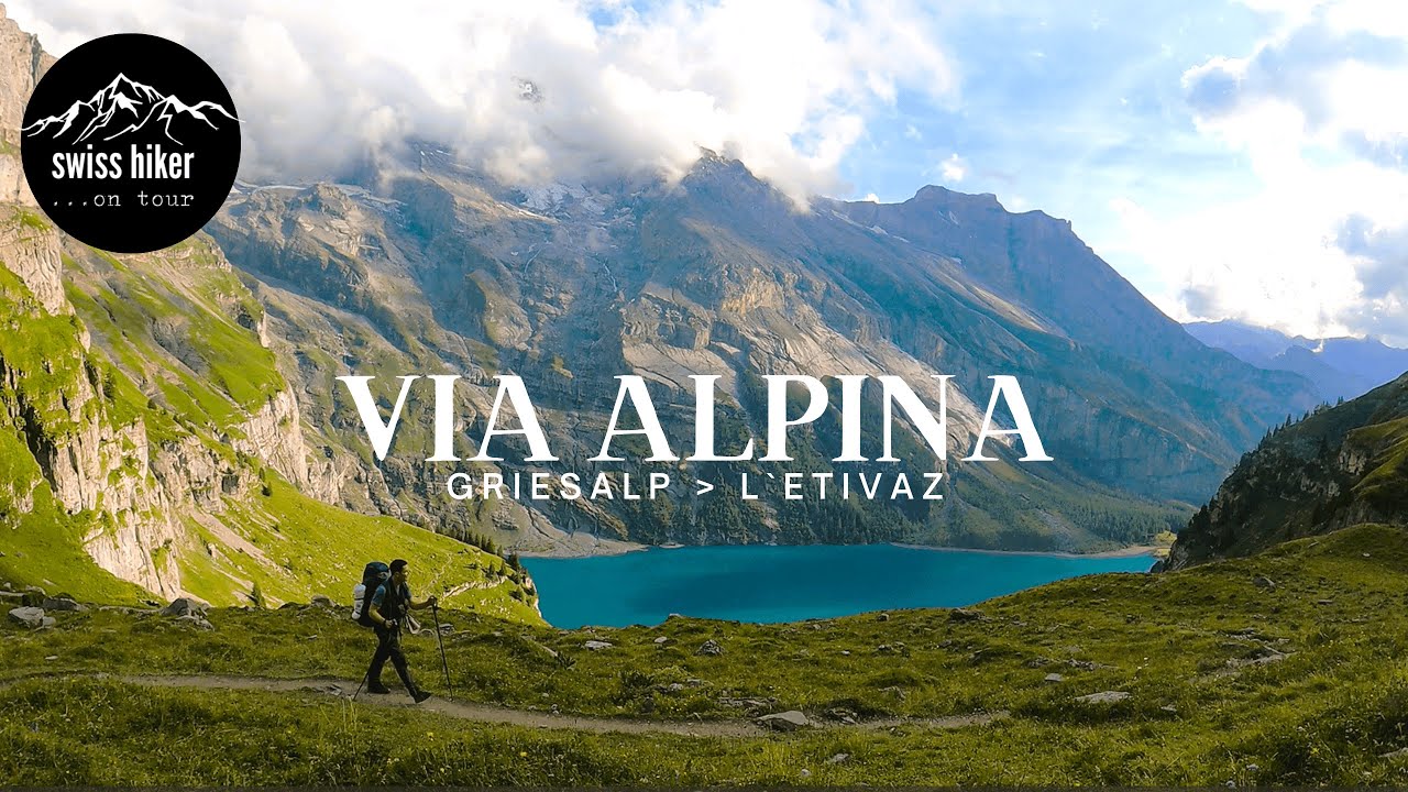 Hiking alone 85 km, Swiss Alps [5 days ] Via alpina | silent hiking film (4K)
