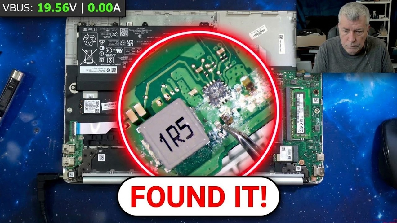 HP 15s-fq5510sa заряжается, но не включается: ремонт материнской платы, что проверить при такой н...
