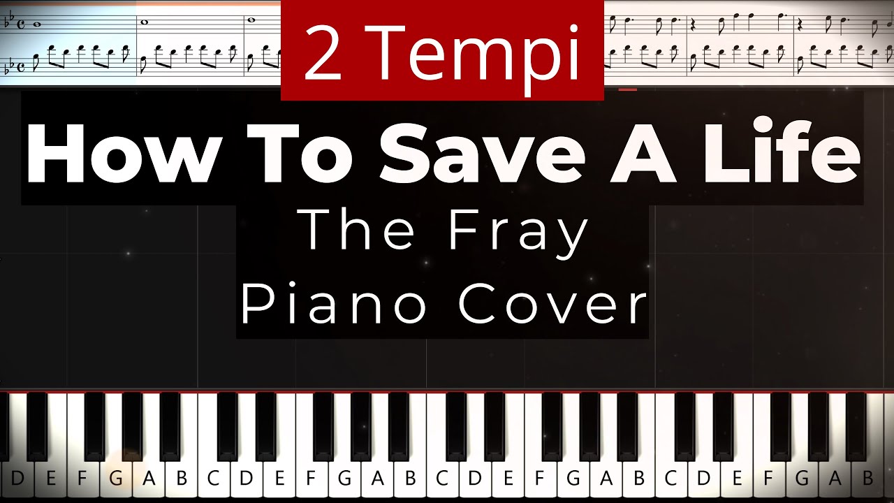 How to save a Life | Piano Tutorial SLOW Medium Cover The Fray 🎹 Klavier lernen 🎵 Felicitas Falke 🎵