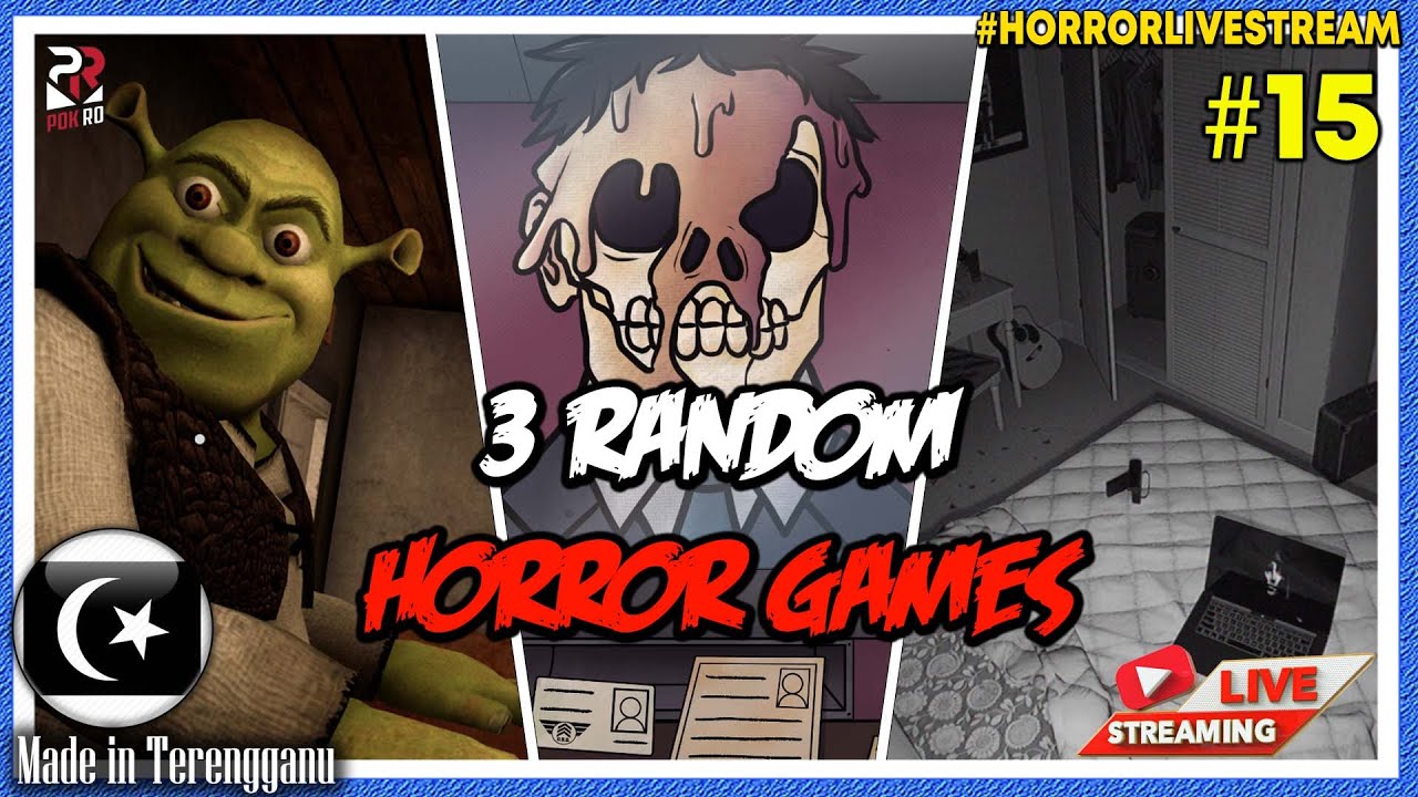 *SERAM!!* || 5 NIGHTS AT SHREKS HOTEL 2 🔴 3 RANDOM HORROR GAMES #15 [Pok Ro] (Malaysia)