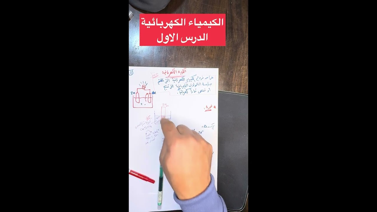 الكيمياء الكهربائية-الدرس الأول #الصف_الحادي_عشر