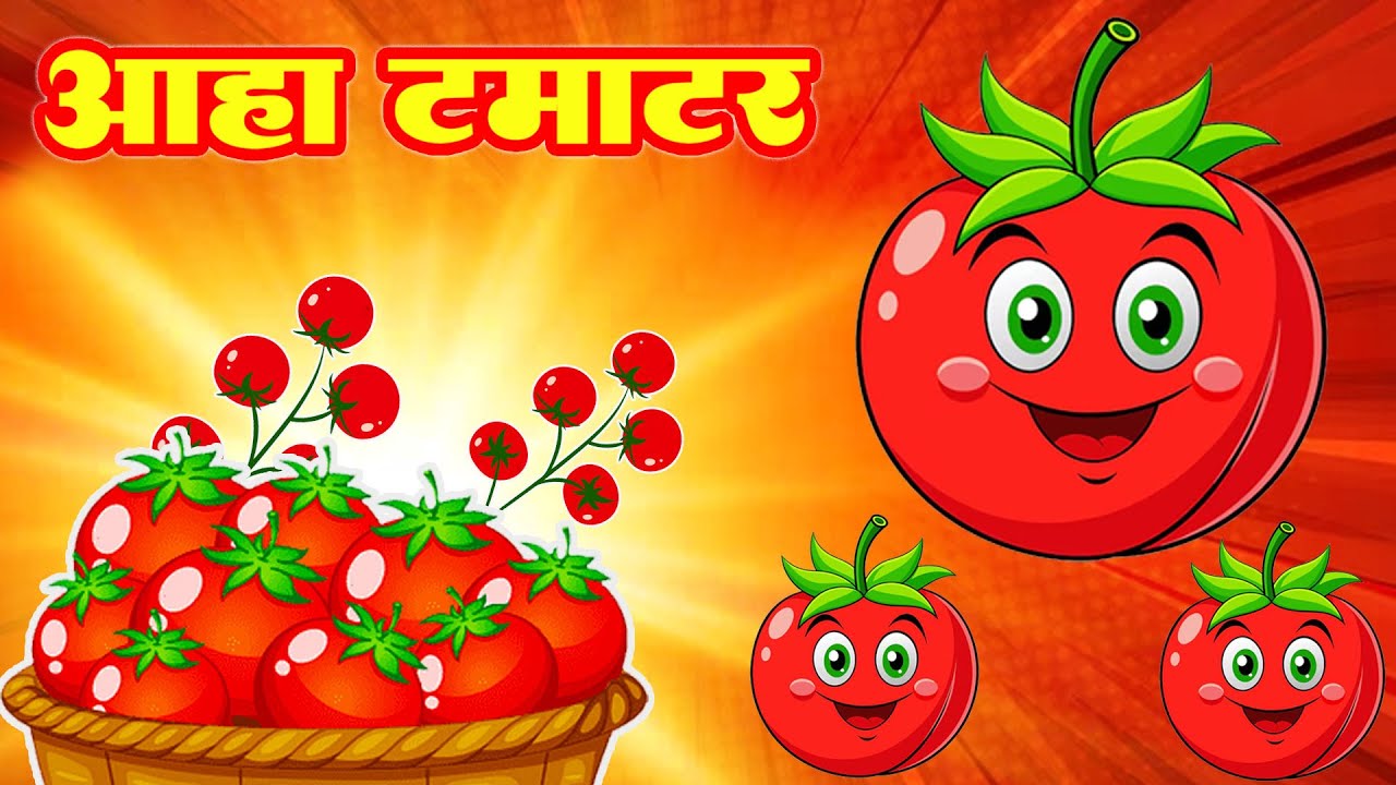 आहा टमाटर | Aaha Tamatar Bade Mazedar | Hindi Poems For Kids | Sona Babu Tamatar Mazedar More Songs
