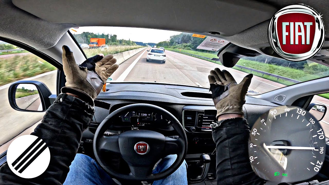 Fiat Scudo 2.0l Multijet TOP SPEED DRIVE ON GERMAN AUTOBAHN 🏎
