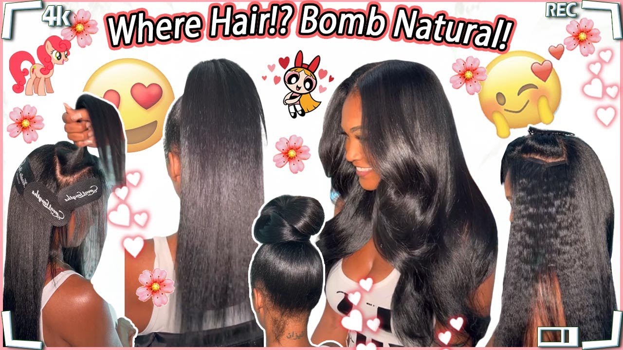 Install Tape Ins Extensions On Natural Hair | Restyle Ponytail/Top Bun Ft.#ELFINHAIR Review