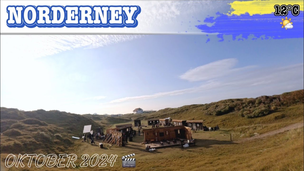 Norderney, kleine Inselrundfahrt am Wochenende und Dreharbeiten zum Fernsehfilm, Island life 2024