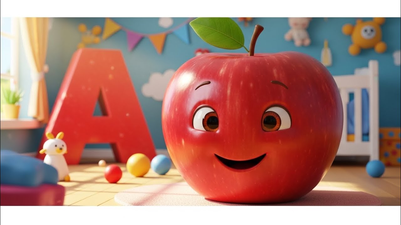 Alphabet nursery rhyme song abcd video a for apple🍎🍏