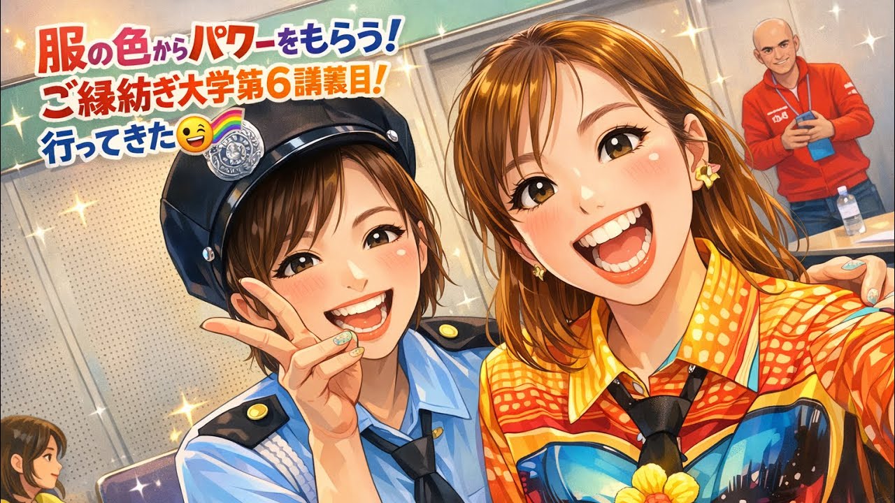 いつもの自由なお話😃服の色からパワーをもらう！ご縁紡ぎ大学第6講義目行ってきた😆🌼